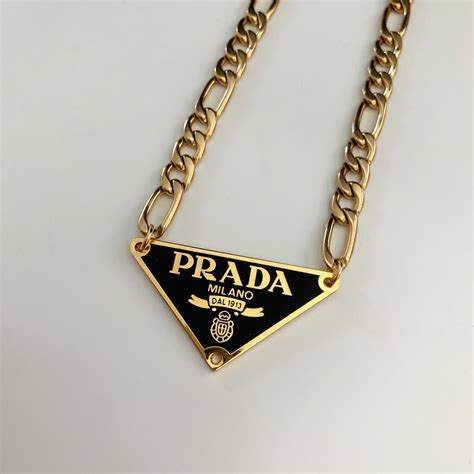 prada leather necklace